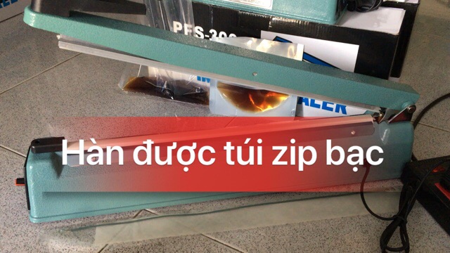 Máy Hàn Túi zip dày  +TẶNG BỘ DÂY NHIỆT nilong máy ép miệng túi PFS400 dài 40cm loại lớn Vỏ Sắt Cực Bền