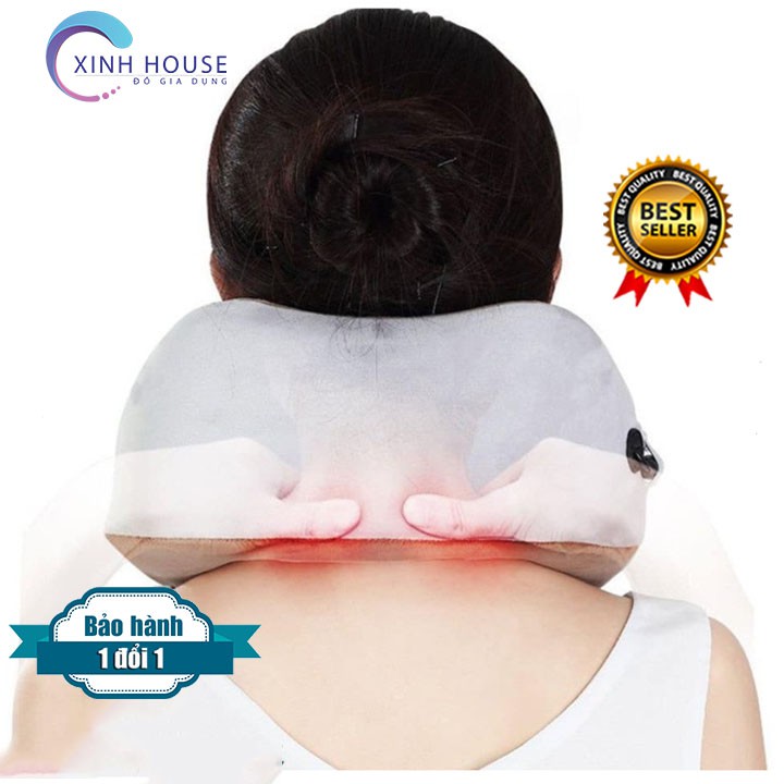 Gối massage cổ chữ U - Hỗ trợ massaga cổ vai gáy hiệu quả