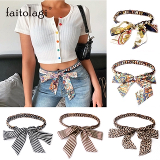 Khăn lụa đầy màu sắc Thắt lưng dài cho nữ Dây ruy băng dệt rộng Đầm nữ Waiat Thắt lưng hoang dã Quần jean nữ
