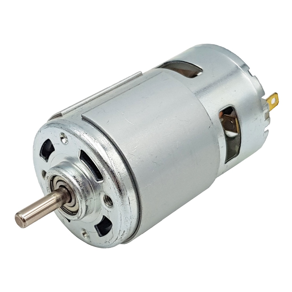 Động cơ 775 12VDC 15000rpm 2 ổ bi tốc độ cực lớn thích hợp làm máy khoan, máy cắt, xe, bơm nước