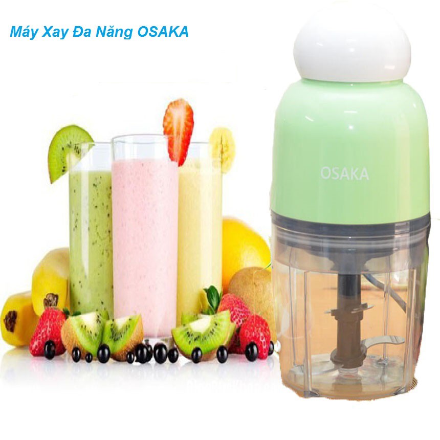 Máy Xay Cầm Tay Freeship Hiệu Osaka Nắp Tròn, Máy xay sinh tố, Xay Thịt, Rau, Củ, Qủa, Trái Cây Tiện Dụng