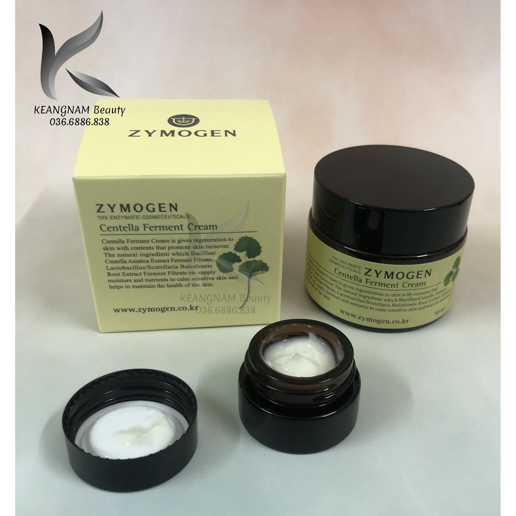 Kem dưỡng da rau má Zymogen Centella Ferment Cream 50ml ngừa mụn, tái tạo da, mờ thâm, lành sẹo