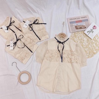 Sơ mi bèo nơ cổ