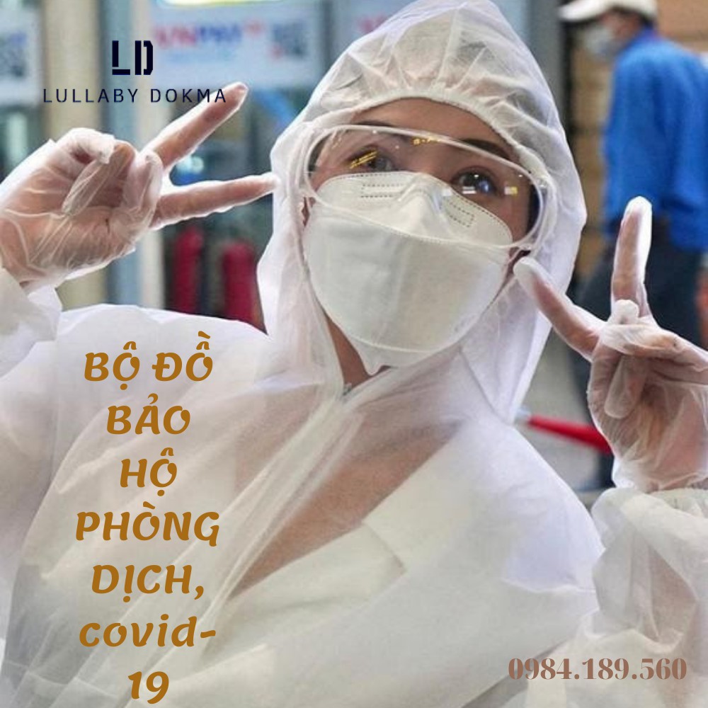 Bộ đồ bảo hộ phòng Chống dịch freeskin ,vải không dệt, Bộ quần áo phòng dịch y tế đã kiểm định (7 món )