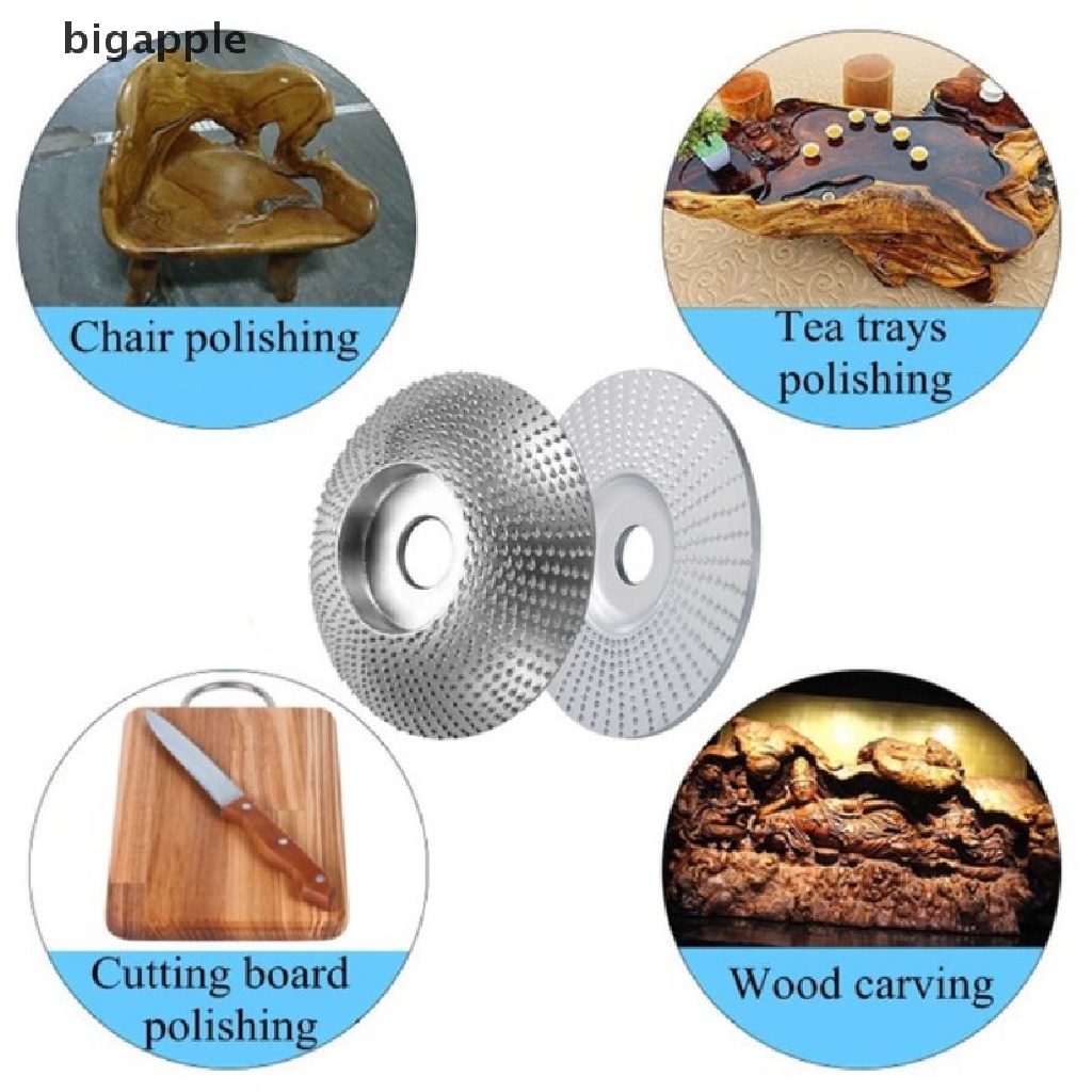 bigapple Wood Grinding Wheel Angle Grinder Disc Wood Carving Sanding Steel Disc Abrasive Tool RDG