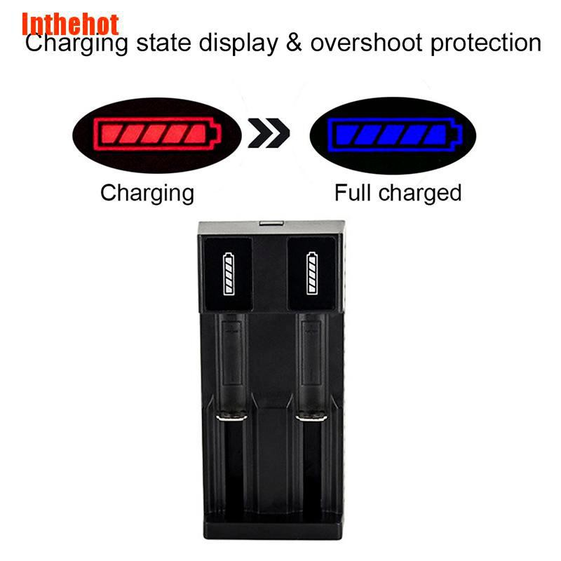 Bộ Sạc Rãnh Kép Cổng Usb Cho Li-Ion 3.7V 18650 26650 14500