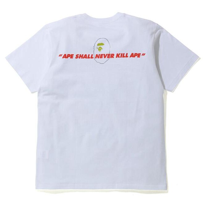 Áo thun Bape tay ngắn chất liệu cotton in họa tiết thời trang cho nam và nữ