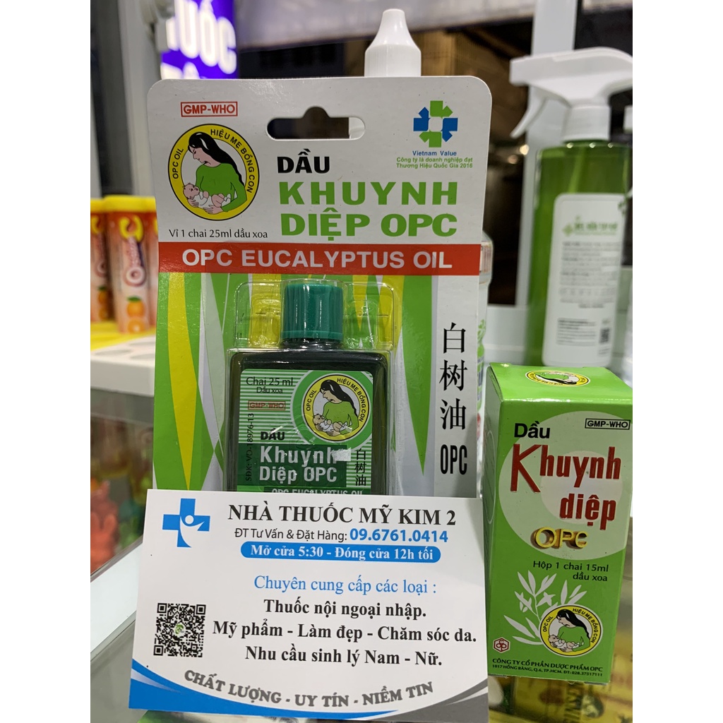 Dầu khuynh diệp OPC chai 15-25ml- Nhà Thuốc Mỹ Kim