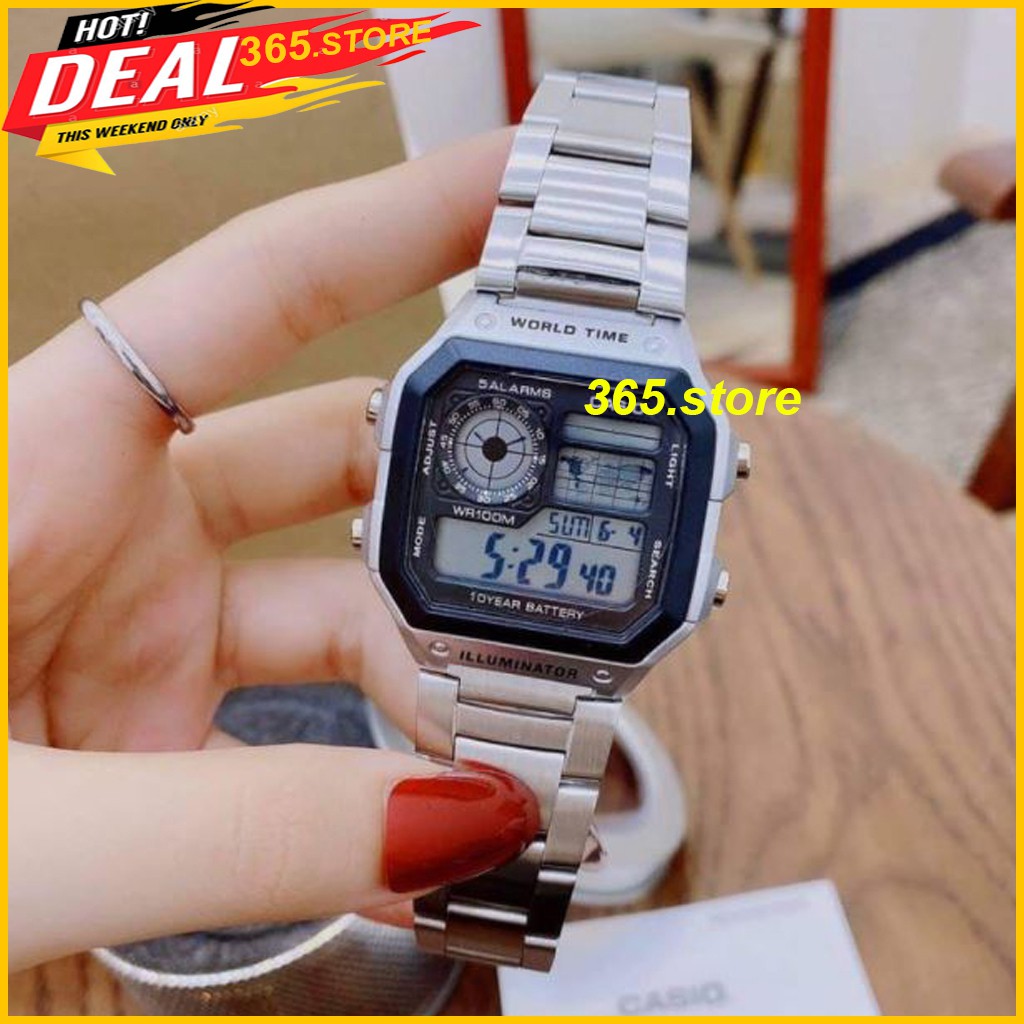 Đồng Hồ Nam Cassio AE-1200, Dây Thép Chống Rỉ, Máy Nhật Cao Cấp | BigBuy360 - bigbuy360.vn