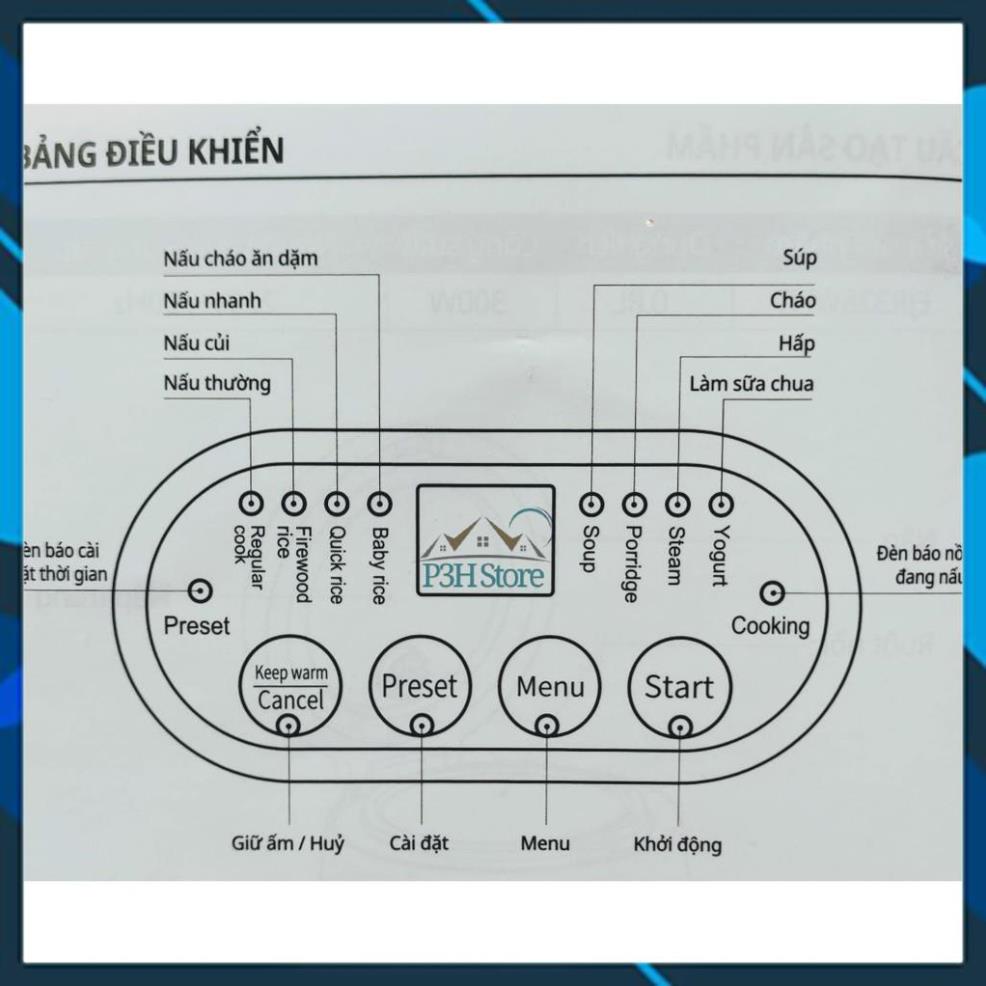 Nồi cơm điện mini đa năng Lock&amp;Lock dung tích 0.8L với nhiều chế độ nấu được cài sẵn EJR326WHT BH 12 tháng