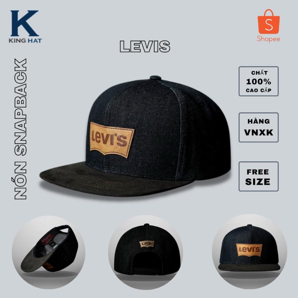 [King Hat] MŨ NÓN SNAPBACK HIỆU LEVIS CHẤT VẢI COTTON THUN HÀN QUỐC CAO CẤP