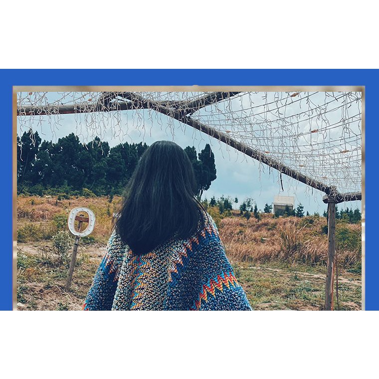 Áo Choàng Cardigan Dệt Kim Dày Phong Cách Dân Tộc Mới 2022