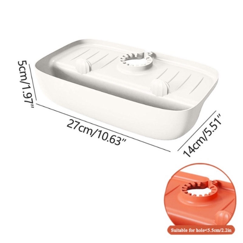 A-LIFE Khay Đựng Xà Phòng Ráo Nước Bằng Silicone Cho Bồn Rửa Nhà Bếp / Nhà Tắm