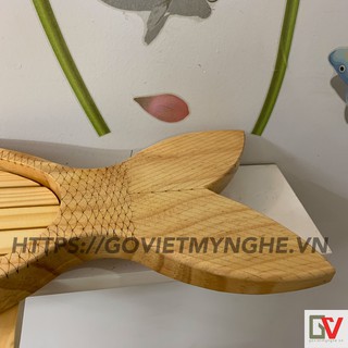 KHAY GỖ TRANG TRÍ SUSHI &SASHIMI HÌNH CON CÁ 50CM