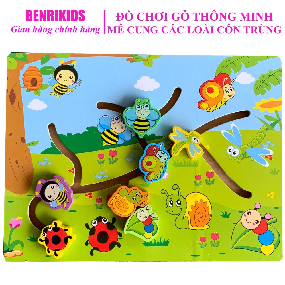 Đồ Chơi Bảng Mê Cung Tìm Đường Bằng Gỗ Benrikids