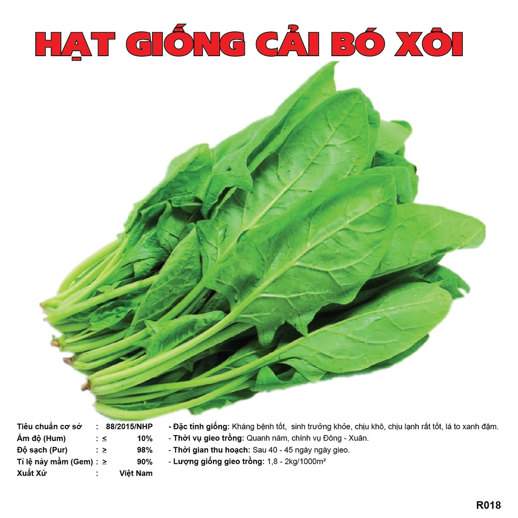 Hạt Giống Rau Các Loại Theo Mùa Cây Khoẻ Mạnh Hạt Nẩy Mầm Tốt Trọng Lượng Từ 5 Gram - 50 Gram