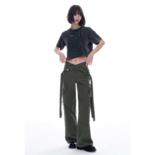 Quần Yếm Dài Ống Rộng Phong Cách Retro Thời Trang Cho Nữ