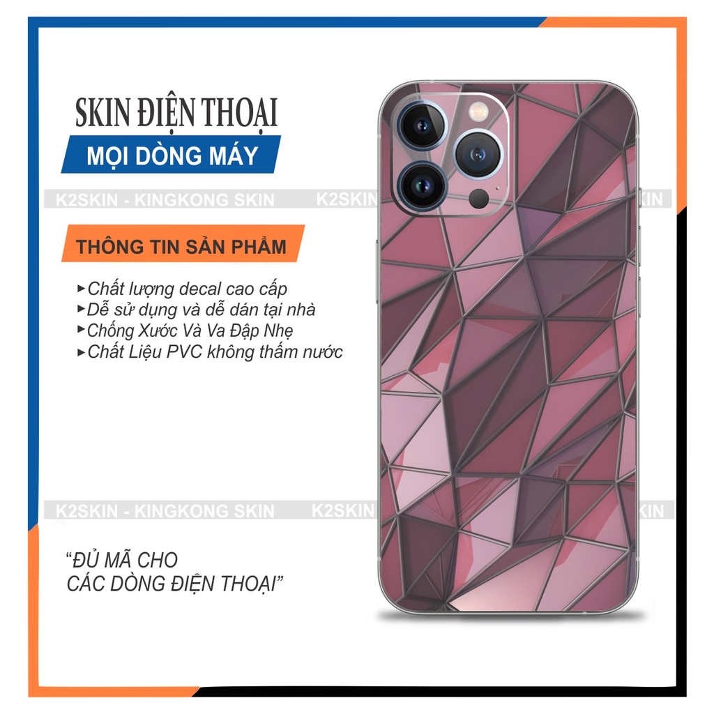Miếng dán Skin dành cho Androi và Iphone các loại 6/6s/7/8/ 7plus/11/11pro/11promax/12pro/12promax/13/13promax (SKU 203)