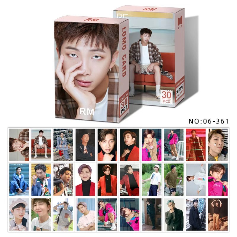 Hộp 30 Ảnh Lomo Card V Jungkook Jimin Suga Jin Rm J-Hope