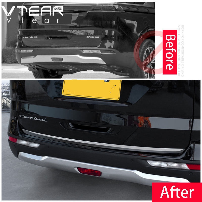 Phụ Kiện Trang Trí Đuôi Xe Hơi Kia Carnival KA4 2023 2022 2021 Bằng Thép Không Gỉ