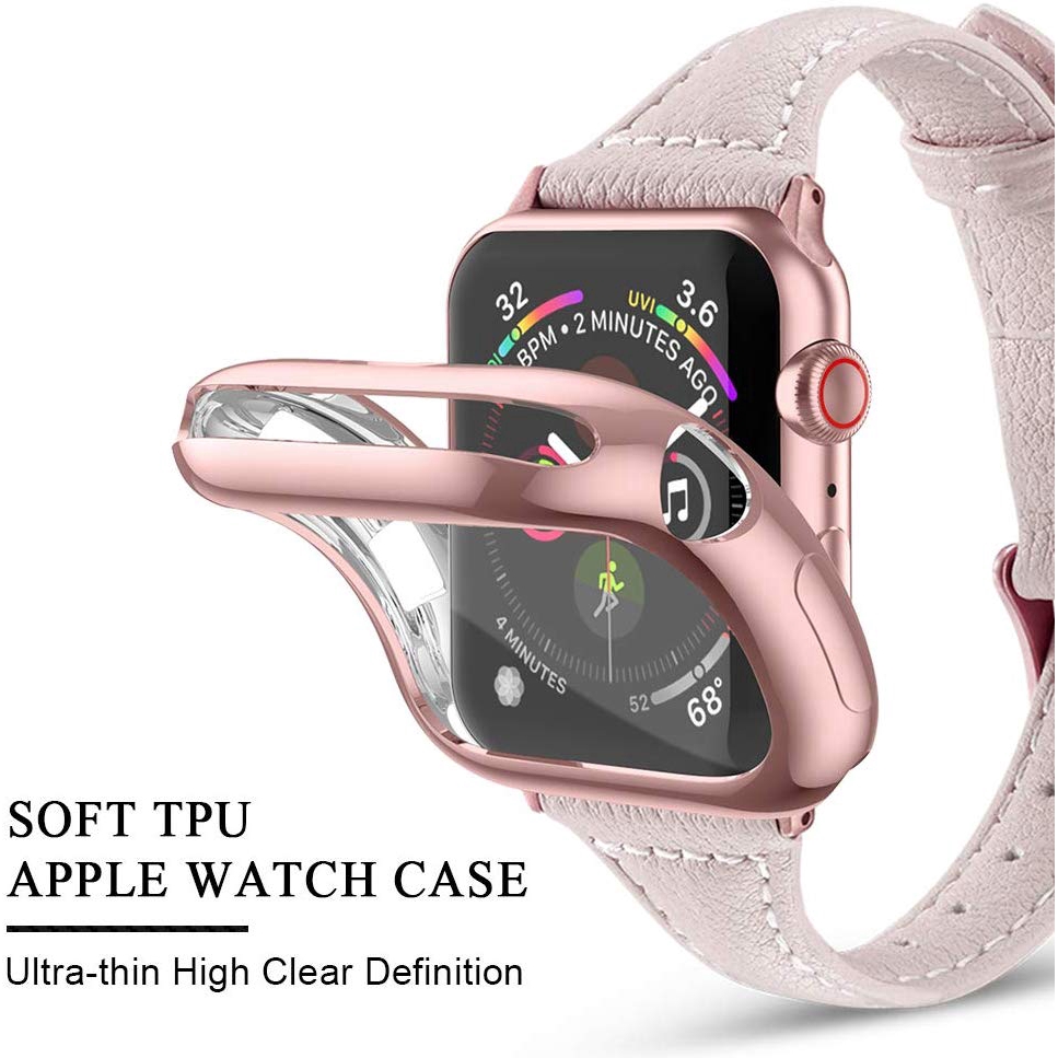Ốp TPU mỏng cho bề mặt đồng hồ thích hợp cho Apple Watch Series 6 SE 5 4 3 2 1 38/40/42/44mm