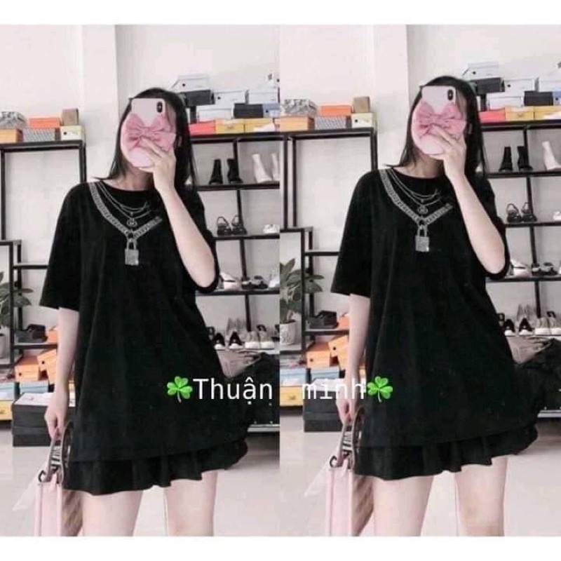 ÁO HOT 2021 ÁO PHÔNG HÌNH DÂY CHUYỀN-TRẺ TRUNG-Nam nữ