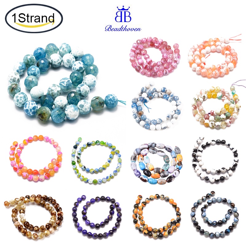 1 Cuộn Dây Chuỗi Hạt Hình Oval 12x8mm: 1mm - 32pcs / strand 14.7 inch