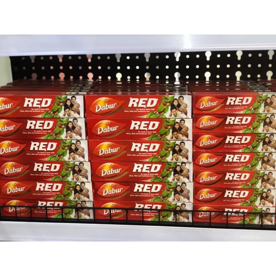 Combo kem đánh răng thảo dược Dabur Red Toothpaste 100g và bàn chải Bossi - Hàng nhập Dubai