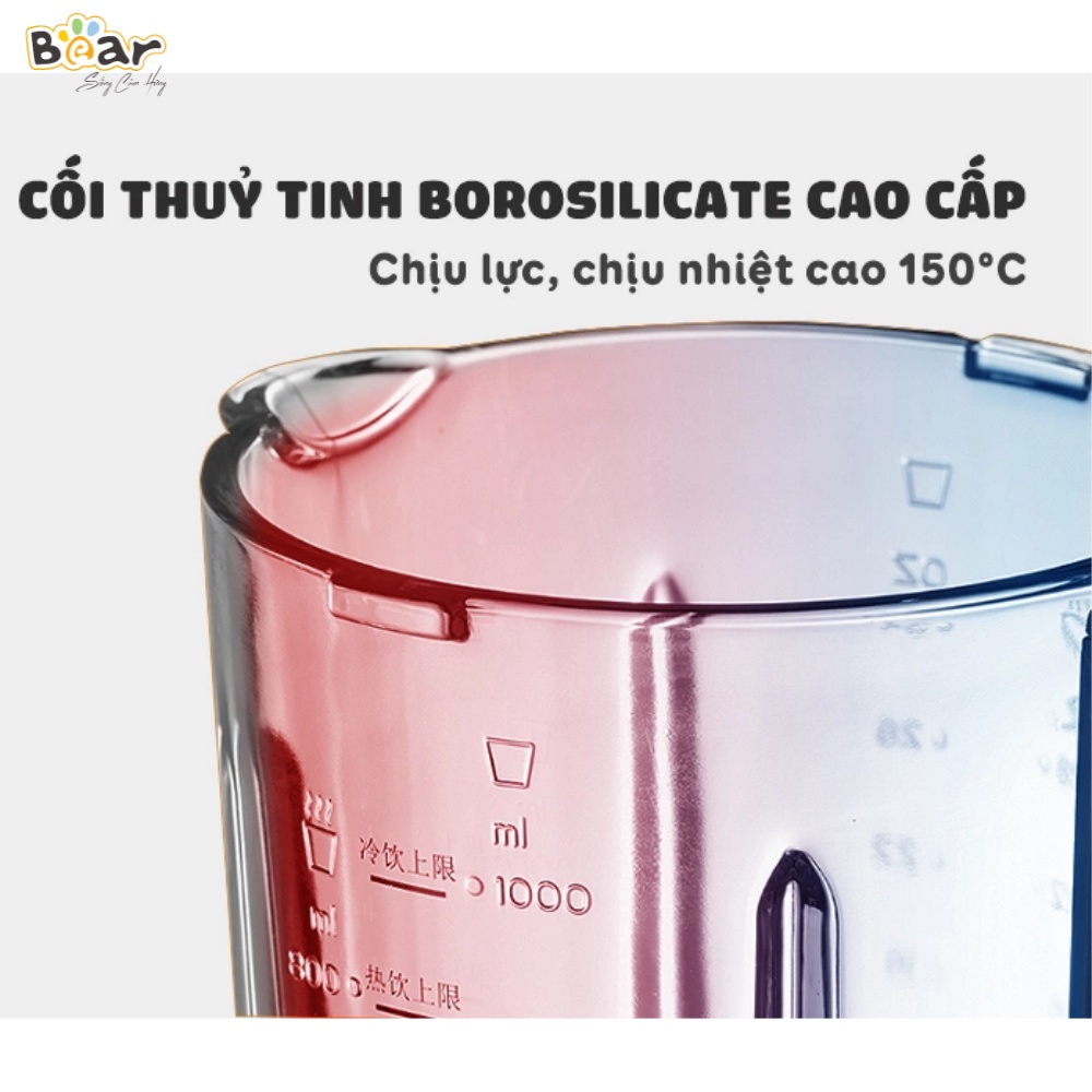 Máy nấu sữa hạt BEAR PBJ-B06W1 - Xay sữa hạt đa năng , làm sữa , nấu cháo , xay sinh tố, đậu nành , hẹn giờ thông minh