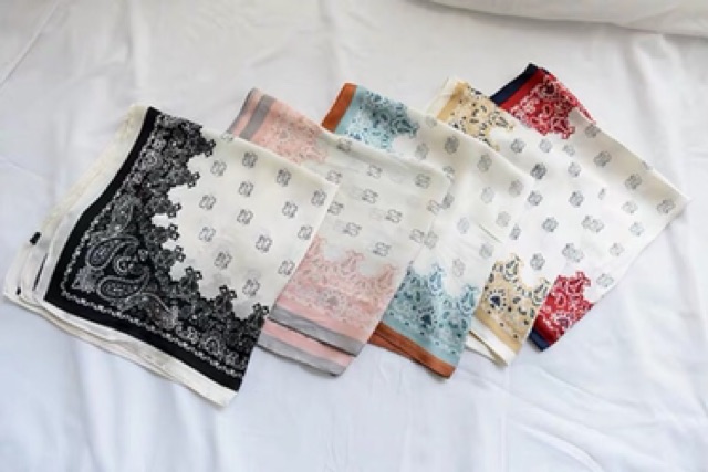 Khăn bandana lụa mini size 53x53 cm - Maben