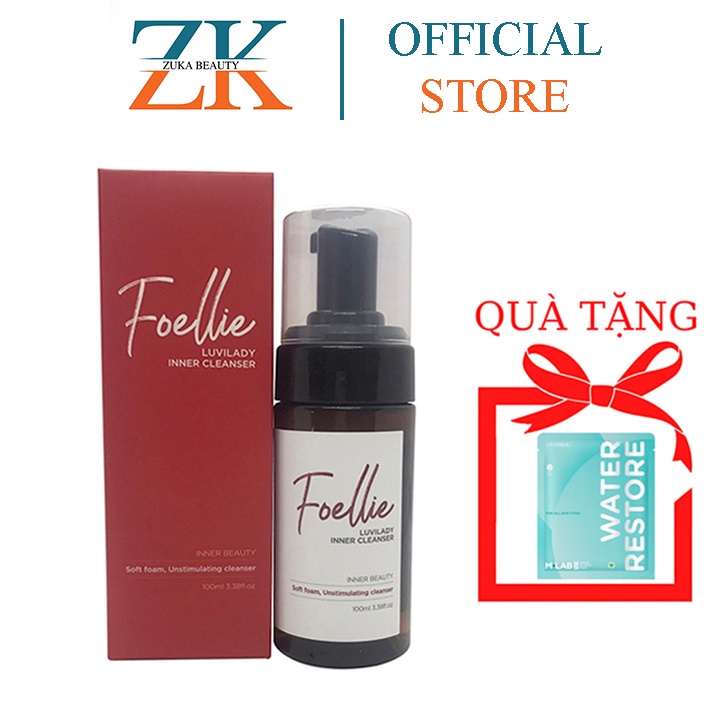 Dung dịch vệ sinh Foellie Hàn Quốc 100ml Zuka Beauty ngừa viêm nhiễm nấm ngứa vùng kín 100ml