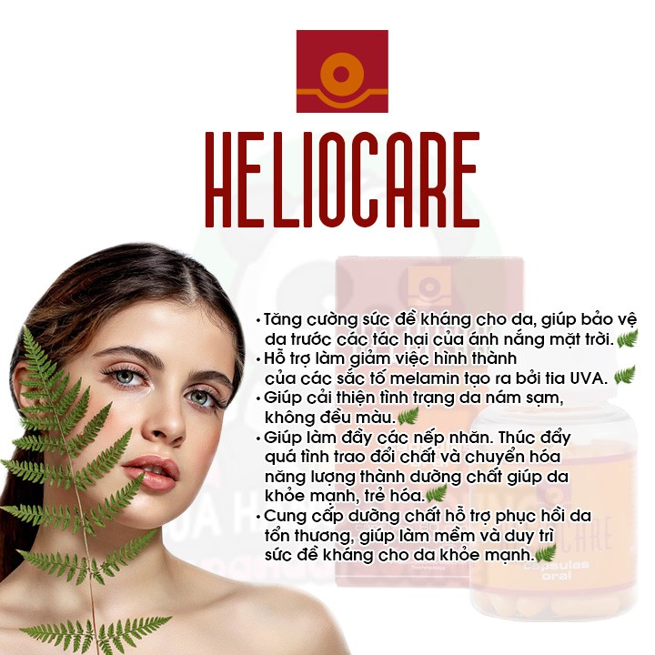 Viên uống chống nắng Heliocare Oral bảo vệ da khỏi tác hại của tia UV giúp giảm thâm sạm nám và làm đầy các nếp nhăn | BigBuy360 - bigbuy360.vn