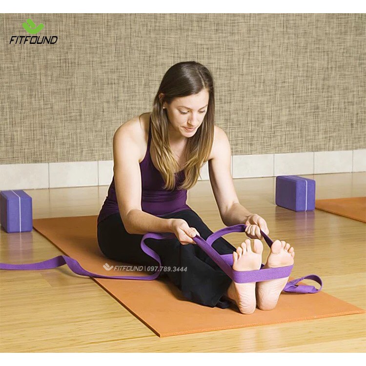 Dây tập yoga dài 2,5m cotton mềm