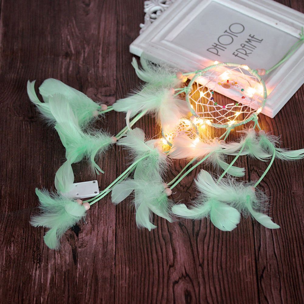 Lưới bắt giấc mơ đính lông vũ có đèn LED | BigBuy360 - bigbuy360.vn