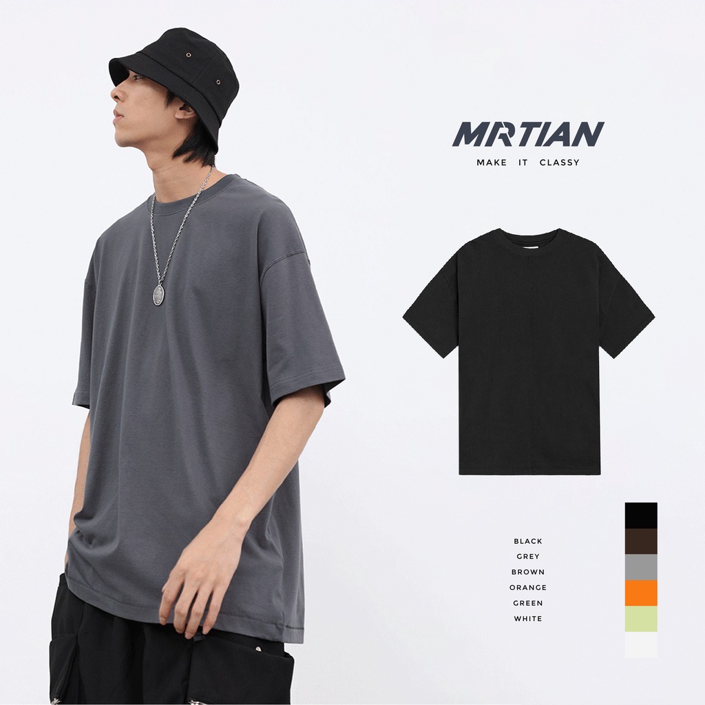 Áo phông form rộng Harry MARTIAN màu trơn unisex basic oversize tshirt nam nữ áo chất thun cơ bản