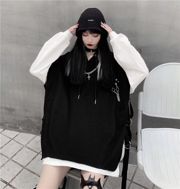 Set hoodie ghile phối sweater full phụ kiện | BigBuy360 - bigbuy360.vn