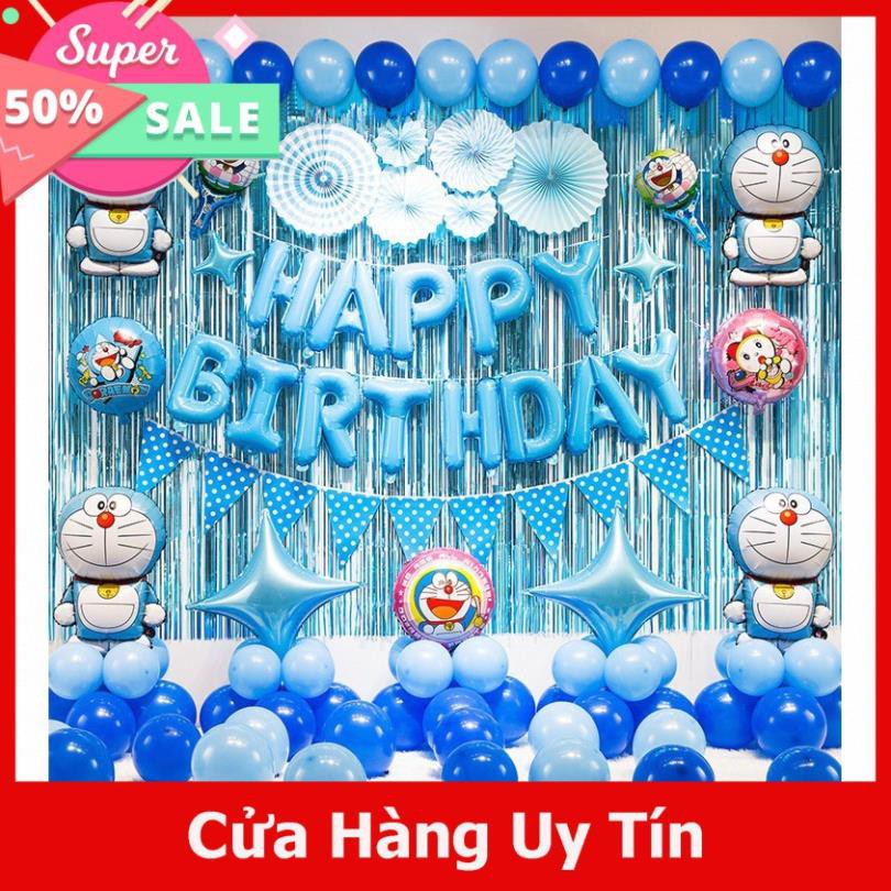 SET SN HÌNH DOREMON - SINH NHẬT BÉ TRAI, BÉ GÁI - BÓNG DOREMON - BÓNG BAY SINH NHẬT BÉ GIÁ RẺ - PHỤ KIỆN TRANG TRÍ SN