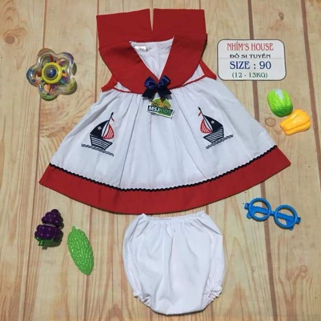 Đầm cổ thủy thủ newtag