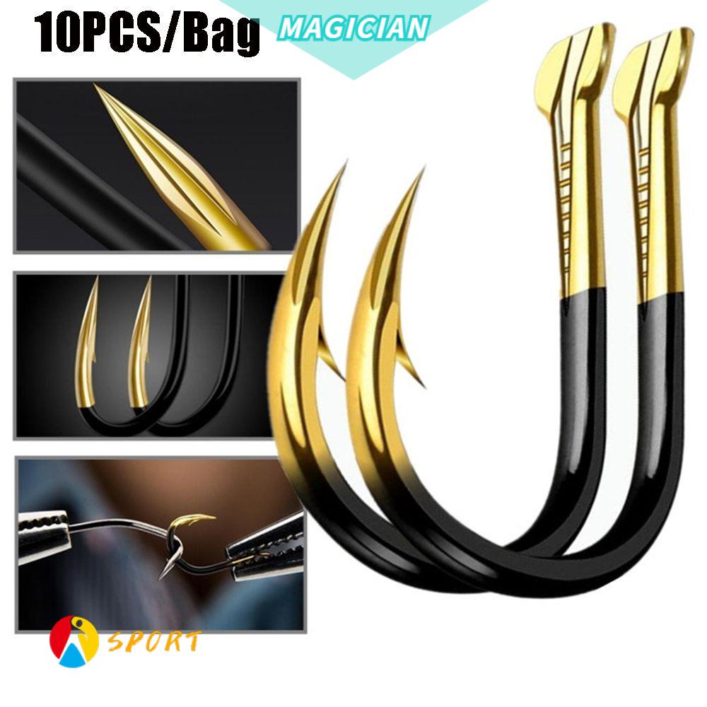 Bộ 10 móc câu cá bằng hợp kim vonfram siêu bền chất lượng cao