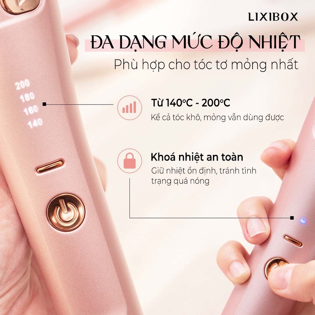 [Mã COSLIXI giảm 250k đơn 999k] Máy Uốn Tóc Tự Xoay 360 Độ Ion Âm Halio Auto Rotating Hair Curler