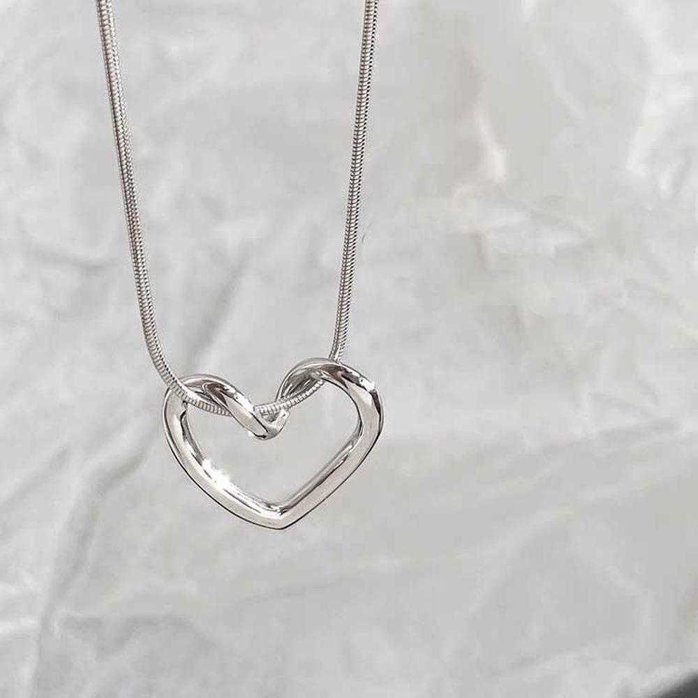 Vòng cổ Xương Rắn Mặt Hình Trái Tim Phong Cách Vintage Thời Trang