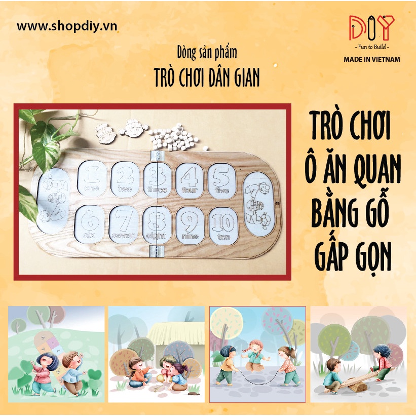 Trò Chơi Dân Gian Ô Ăn Quan Bộ Đồ Chơi Boardgames Bằng Gỗ Tiện Lợi Và Bổ Ích