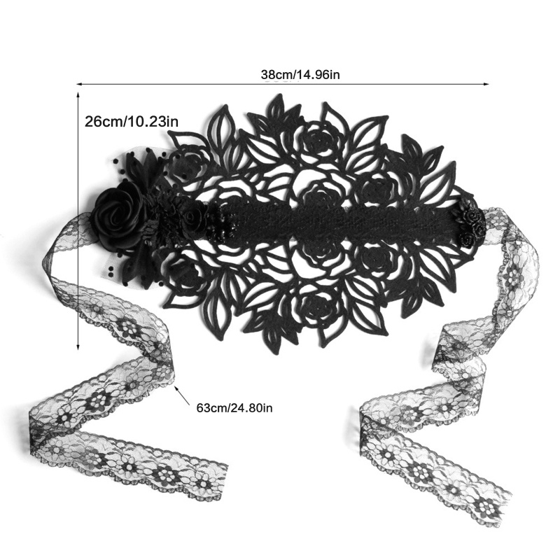 Băng Đô Cài Tóc Hóa Trang Phù Thủy Phong Cách Gothic