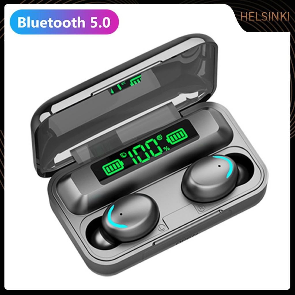 Tai Nghe Bluetooth 5.0 Không Dây Cảm Ứng Thông Minh Hel + F9-5c Tws