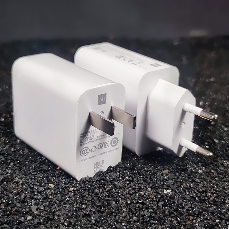 Củ Sạc Nhanh 27W EU MI 9 Cho Xiaomi Mi9 CC9 Redmi K20 Pro Note 8 7 Pro