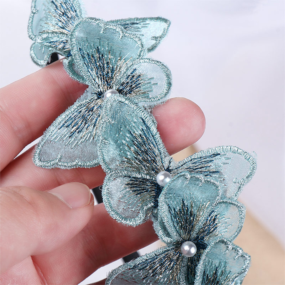 Kẹp Tóc Đính Ngọc Trai Hình Bướm Nhiều Màu Thời Trang Cho Nữ