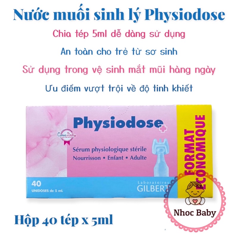 Nước muối sinh lý Physiodose/ Gifrer (Pháp)