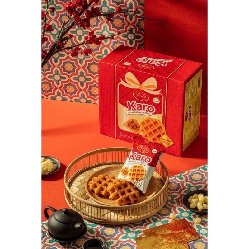 Bánh Trứng Tươi Chà Bông Karo Richy Hộp 390g