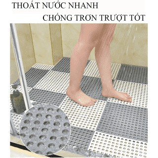 💥 Tấm thảm nhựa ghép kháng khuẩn chống trơn nhà tắm, thảm lỗ lót sàn nhà vệ sinh