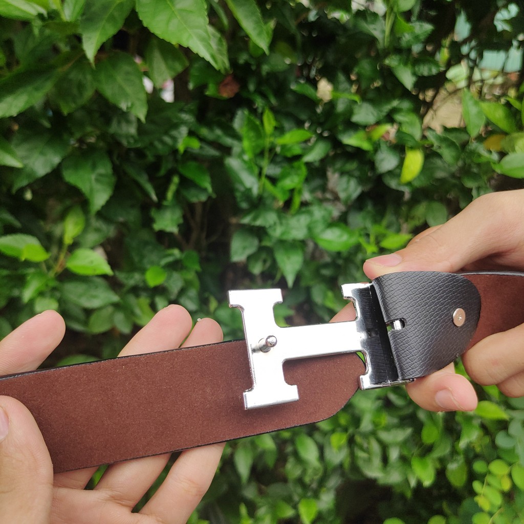 Thắt Lưng Nam/dây nịt nam dây da khóa chữ H cao cấp sang trọng - Bảo hành 12 tháng